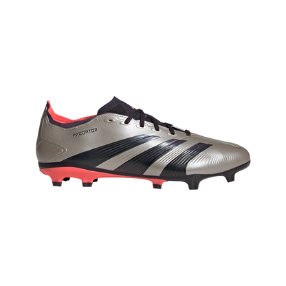 adidas Predator League Firm Ground Soccer Cleats | Platinum Metallic-Aurora Black-Turbo | Men's