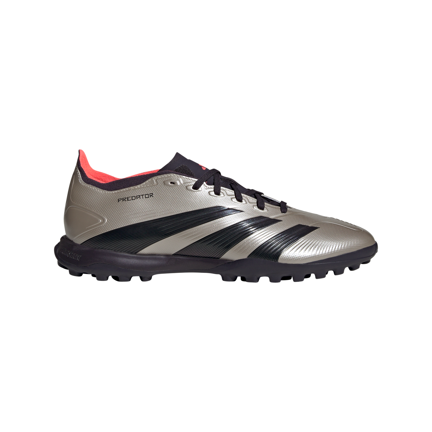 adidas Predator League Artificial Turf Soccer Shoes | Platinum Metallic/Aurora Black/Turbo | Men's