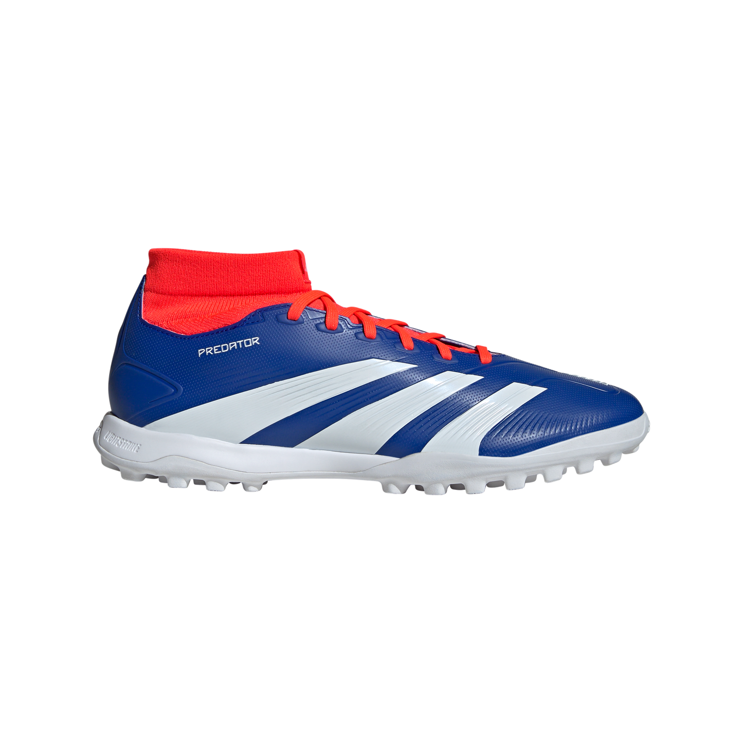 adidas Predator League MID Artificial Turf Soccer Shoes | Lucid Blue-Cloud White-Solar Red | Men's