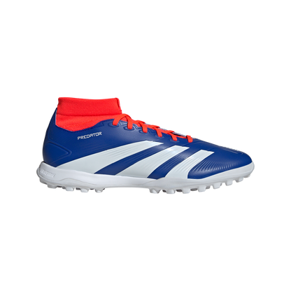 adidas Predator League MID Artificial Turf Soccer Shoes | Lucid Blue-Cloud White-Solar Red | Men's