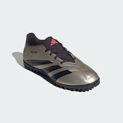 adidas Predator Club Artificial Turf Soccer Shoes | Platinum Metallic-Aurora Black-Turbo | Men's