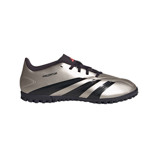 adidas Predator Club Artificial Turf Soccer Shoes | Platinum Metallic-Aurora Black-Turbo | Men's