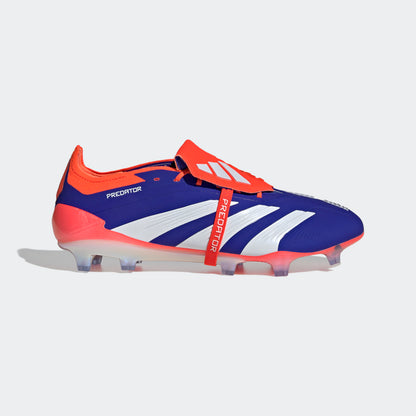 adidas Predator Elite Foldover Tongue Firm Ground Soccer Cleats | Lucid Blue-Cloud White-Solar Red | Men's