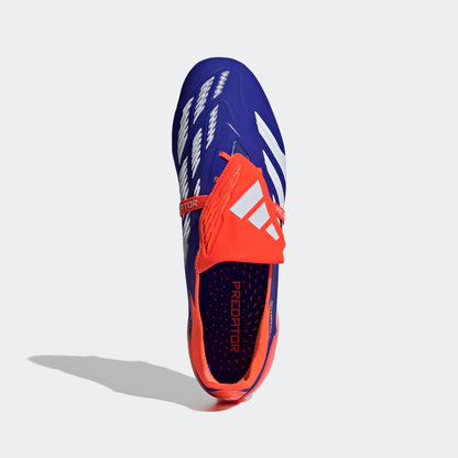 adidas Predator Elite Foldover Tongue Firm Ground Soccer Cleats | Lucid Blue-Cloud White-Solar Red | Men's