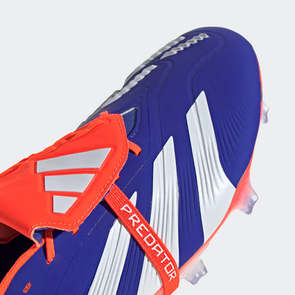 adidas Predator Elite Foldover Tongue Firm Ground Soccer Cleats | Lucid Blue-Cloud White-Solar Red | Men's