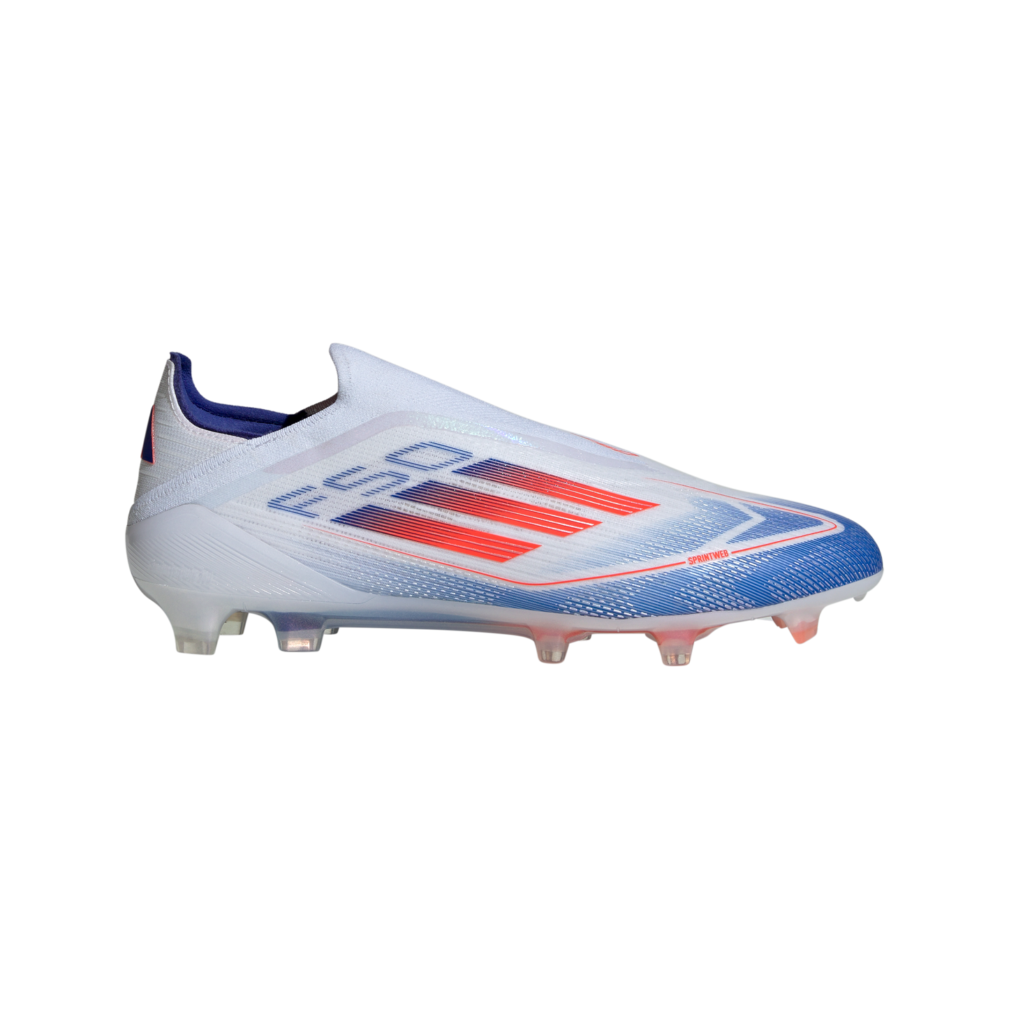 adidas F50 ELITE LACELESS Firm Ground Soccer Cleats | Cloud White-Solar Red-Lucid Blue | Men's