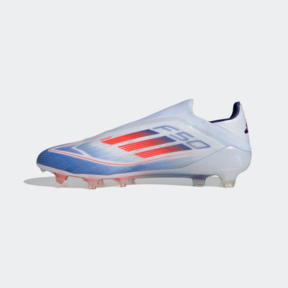 adidas F50 ELITE LACELESS Firm Ground Soccer Cleats | Cloud White-Solar Red-Lucid Blue | Men's