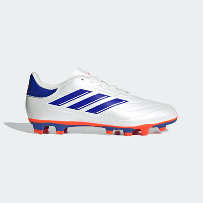 adidas Copa Pure 2 Club Flexible Ground Soccer Cleats | Cloud White-Lucid Blue-Solar Red | Men's