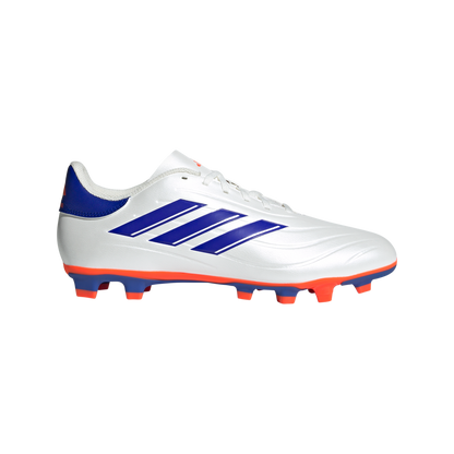 adidas Copa Pure 2 Club Flexible Ground Soccer Cleats | Cloud White-Lucid Blue-Solar Red | Men's