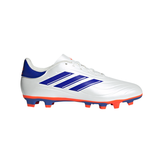 adidas Copa Pure 2 Club Flexible Ground Soccer Cleats | Cloud White-Lucid Blue-Solar Red | Men's