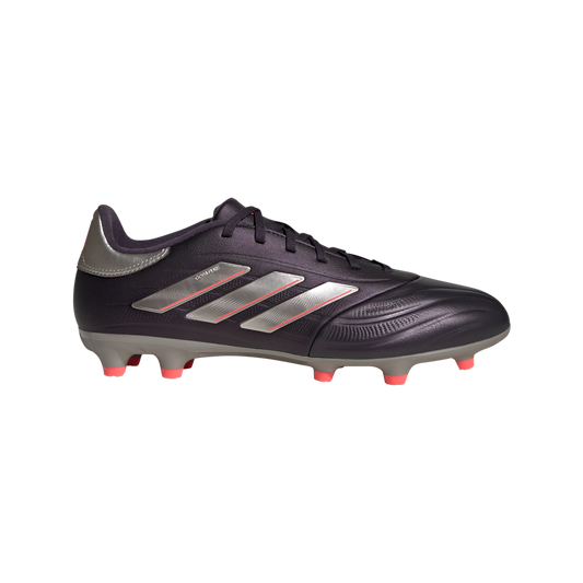 adidas Copa Pure 2 League Firm Ground Soccer Cleats | Aurora Black-Platinum Metallic-Turbo | Men's