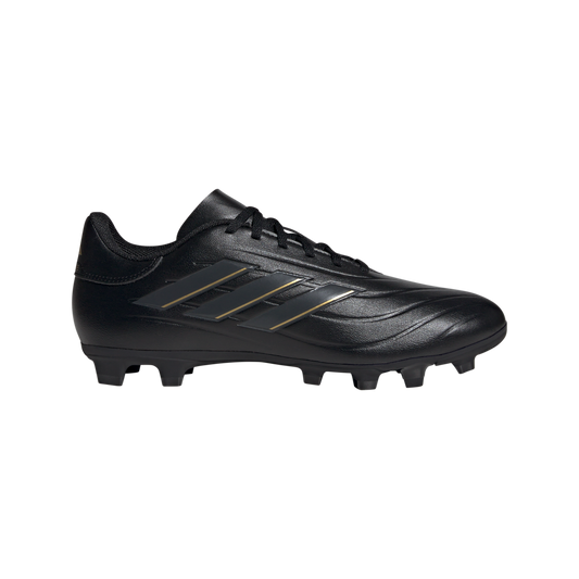 adidas Copa Pure 2 Club Flexible Ground Soccer Cleats | Core Black-Carbon-Gold Metallic | Men's