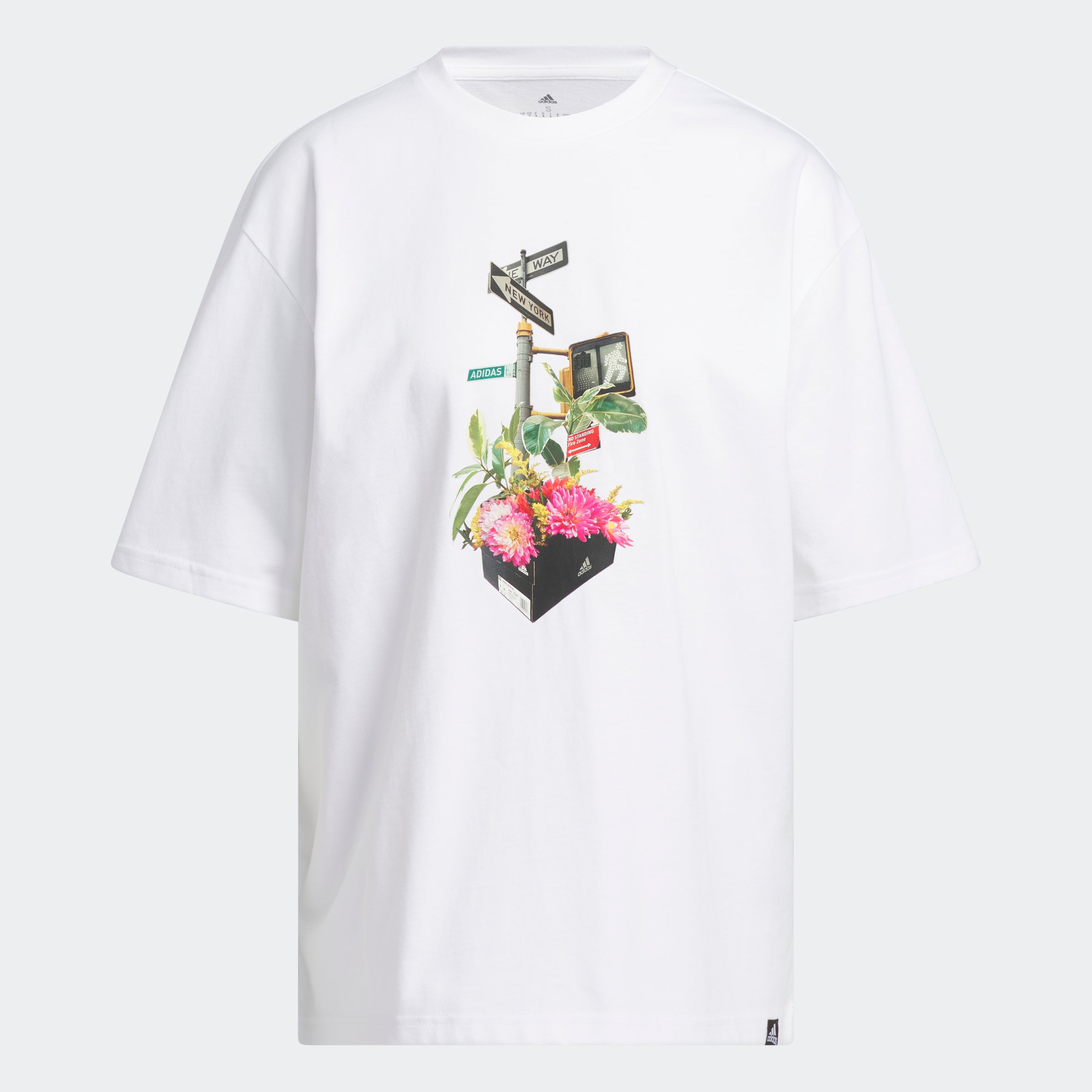 adidas NY Story Tee | White | Women's – stripe 3 adidas