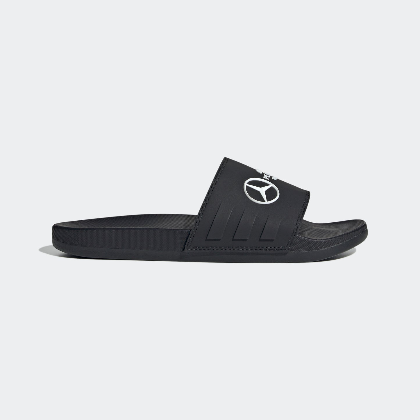 adidas MERCEDES-AMG PETRONAS FORMULA ONE TEAM ADILETTE COMFORT Slides | Core Black-Cloud White | Men's