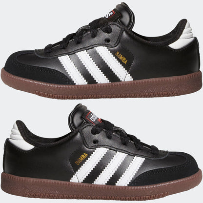 adidas Originals SAMBA CLASSIC Indoor Soccer Shoes | Core Black-Cloud White | Kid's Unisex