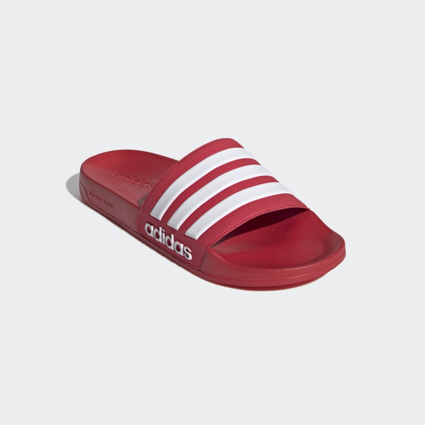 levend Zee vee adidas ADILETTE SHOWER Rubber Slides | Red-White | Men's | stripe 3 adidas