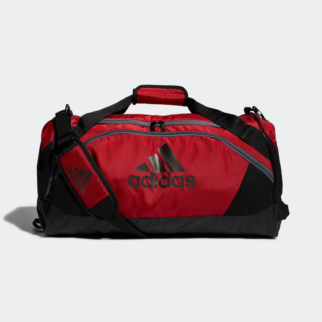 adidas Defender 4 Small Duffel Bag - Red/White - Soccer Shop USA