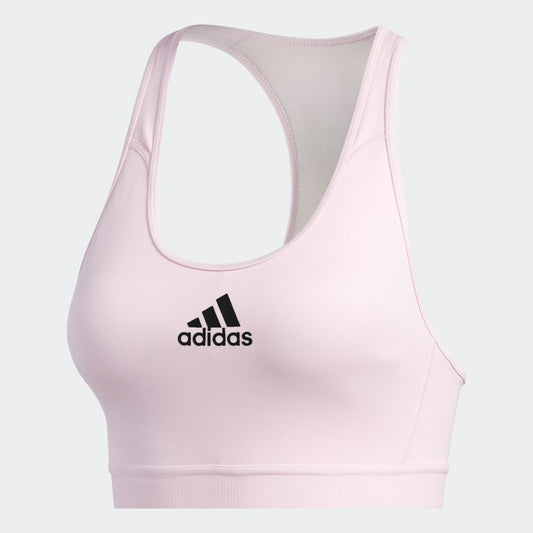 Buy adidas Womens Plus Size Believe This 3-Bar Logo Medium Support Sports  Bra Ambient Blush/White