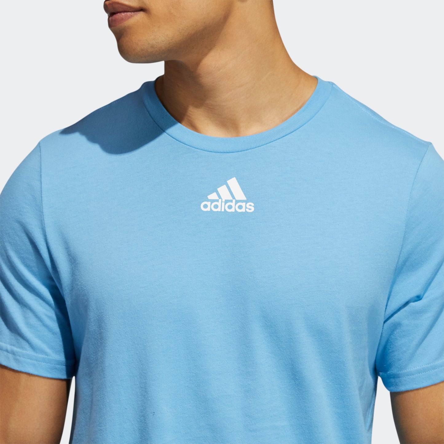 adidas AMPLIFIER T-Shirt | Light Blue | Men's – stripe 3 adidas