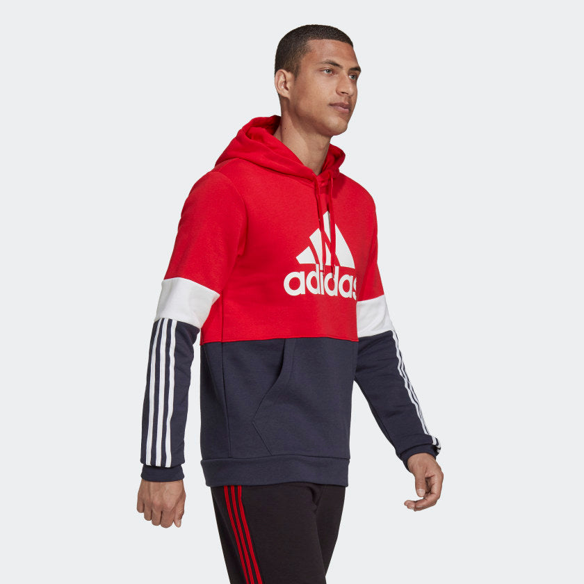 adidas ESSENTIALS Sweatshirt 3 stripe Red-White-Blue Hooded – adidas | COLORBLOCK FLEECE