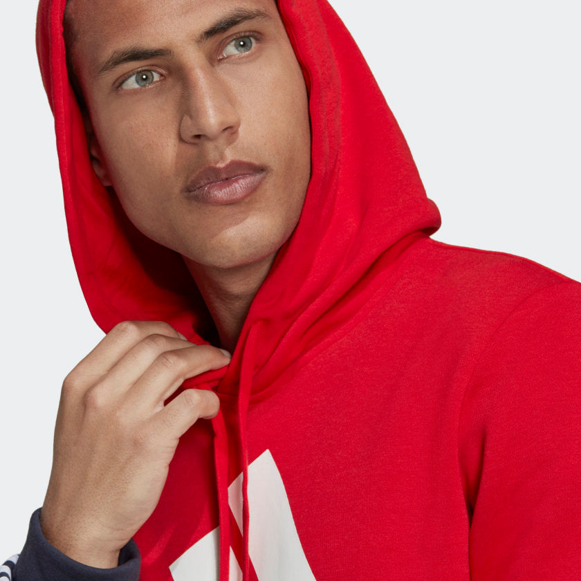 adidas ESSENTIALS FLEECE | Sweatshirt Red-White-Blue Hooded adidas COLORBLOCK 3 stripe –