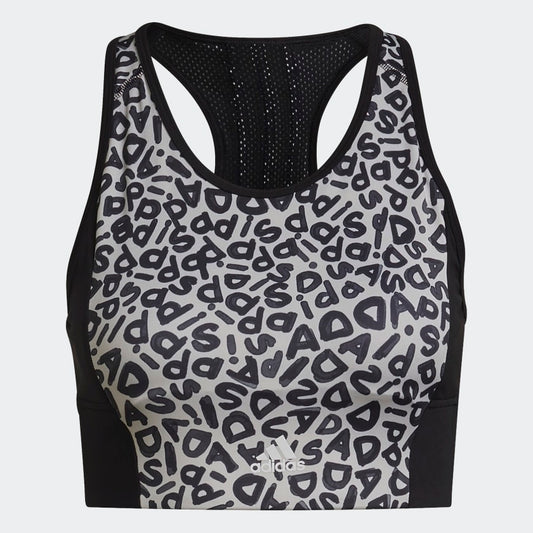 Buy ADIDAS Aer Printed Polyester Scoop Neck Women's Sports Bra