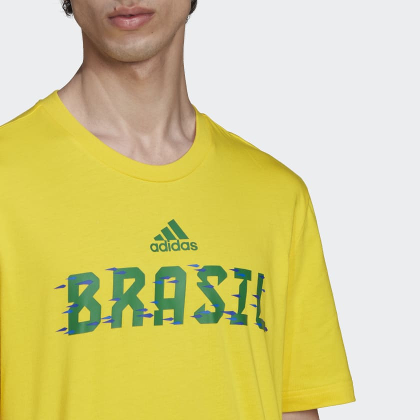 World Cup Brazil Mens Soccer Jersey V-Neck T-Shirt Black-White 2XL