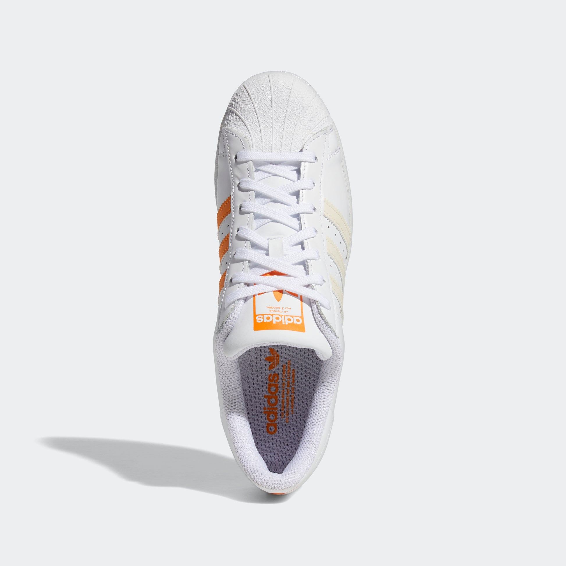 adidas Originals Superstar Shoes | 3 – adidas | White/Orange Men\'s stripe