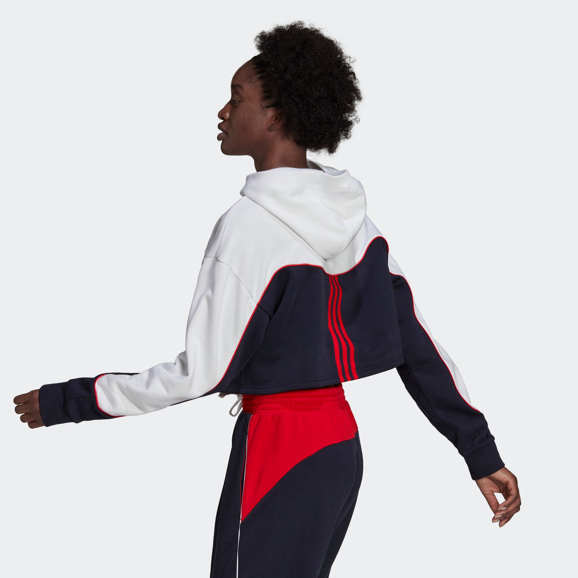 Adidas colorblock hoodie online women's