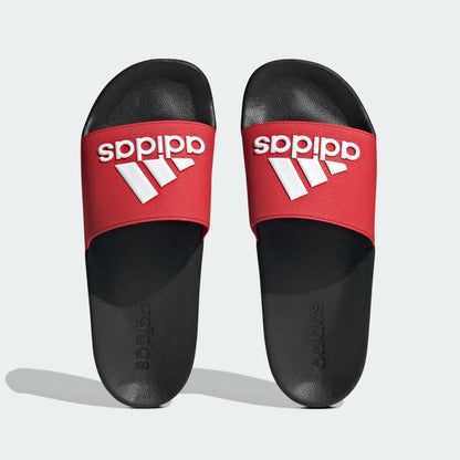 adidas ADILETTE Shower Slides | Black-Scarlet | Men's